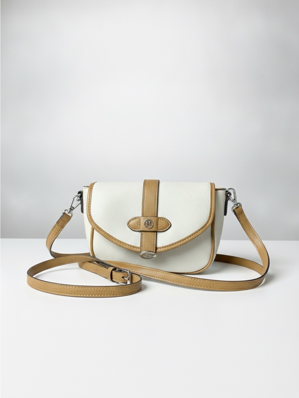 Nine West brand - Women's White and Tan Crossbody Bag